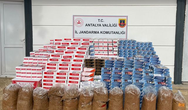 Antalya'da kaçak tütün operasyonu! 2 gözaltı