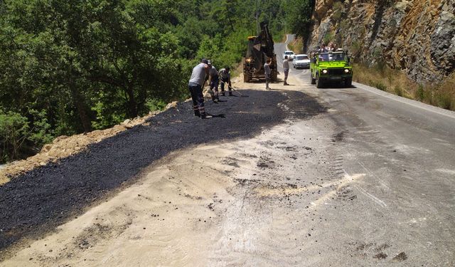 Alanya kırsal yollarında çalışmalar devam ediyor