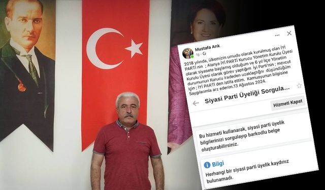 Alanya İyi Parti'den şok! Mustafa Arık istifa etti