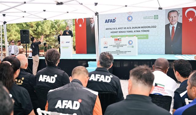 Antalya'da modern Afet Yönetim Merkezi için temel atma töreni yapıldı