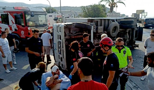 Alanya’da otomobil ile kamyon çarpıştı: 1 kişi ağır yaralı