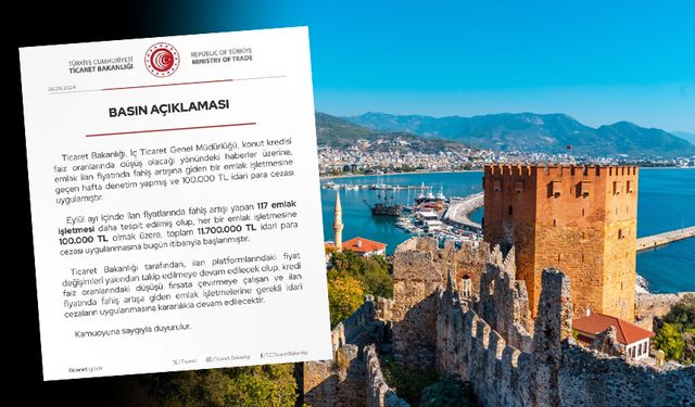 Alanya'da emlak fırsatçılarına büyük darbe: 11,7 milyon lira ceza kesildi