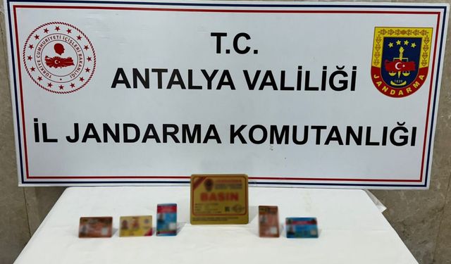 Alanya'da sahte basın kimliği operasyonu: 1 gözaltı