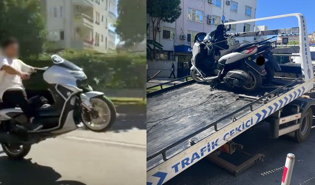 Alanya’da akrobatik hareketler yapan motosiklet sürücüsüne ceza