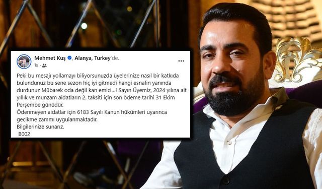 Mehmet Kuş’tan ALTSO yönetimine sert tepki: "Mübarek oda değil, kan emici!"