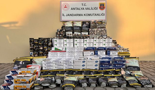 Alanya'da kaçak sigara ve tütün operasyonu: 38 Bin makaron ve 860 kg tütün ele geçirildi