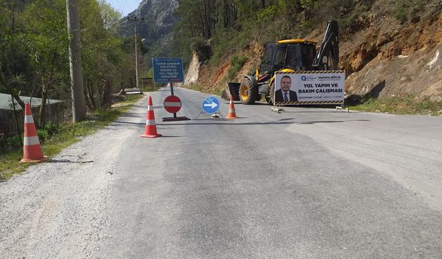 Alanya'nın yayla yolu genişletme çalışmaları başladı