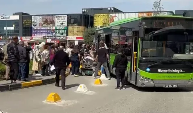 Otobüs hattan çıktı, hastaneye gitti
