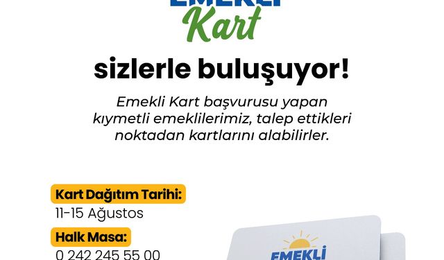 Konyaaltı'nda Emekli Kart için geri sayım