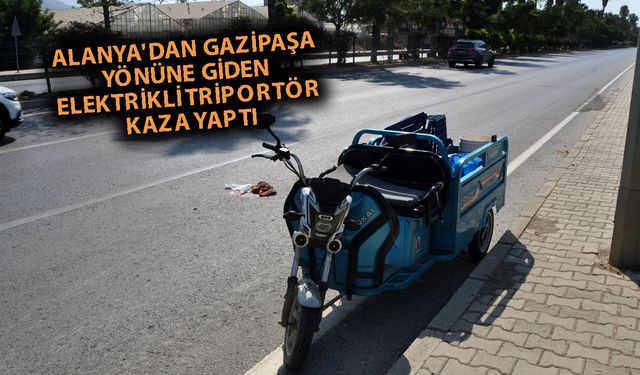 Elektrikli triportör kaza yaptı: 1 Yaralı