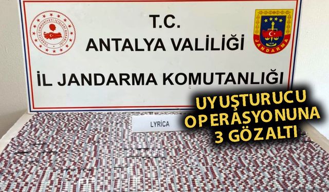 Alanya ve Manavgat'ta operasyon: 3 gözaltı