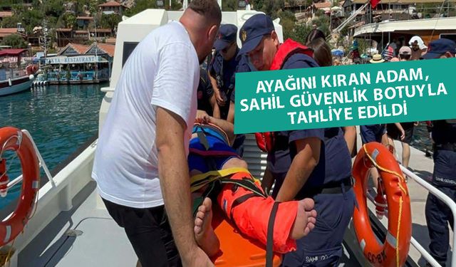 Antalya'da düştü! Sahil Güvenlik botuyla tahliye edildi