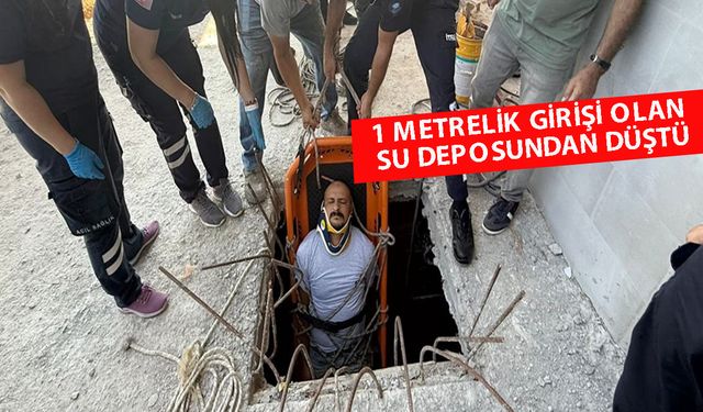 Antalya'da su deposunda düşen işçiyi itfaiye kurtardı