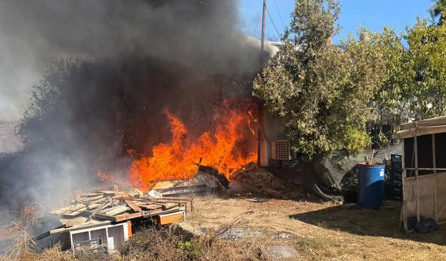 Sera sökümü sırasında çıkan yangın müstakil eve sıçradı
