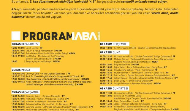 5. Uluslararası Antalya Mimarlık Bienali 3- 9 Kasım'da Kepez'de