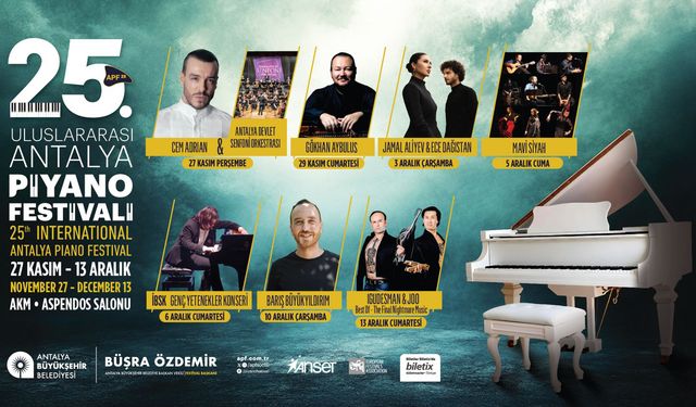 Antalya'nın çeyrek asra ulaşan piyano festivali başlıyor