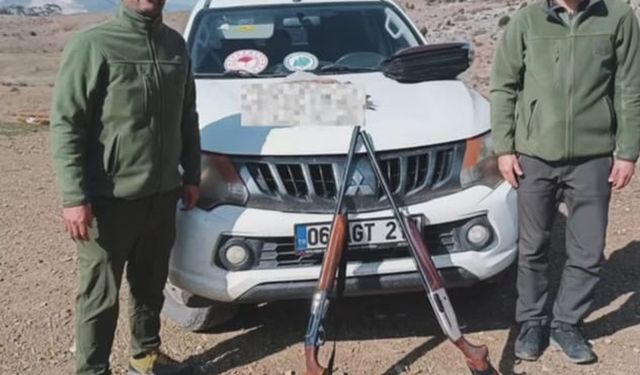 Kaçak avcılık yapan 4 kişi hakkında idari işlem