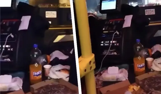 Minibüste balık ziyafeti tepki çekti!
