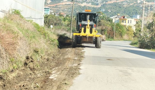 Alanya’da yollara kış bakımı
