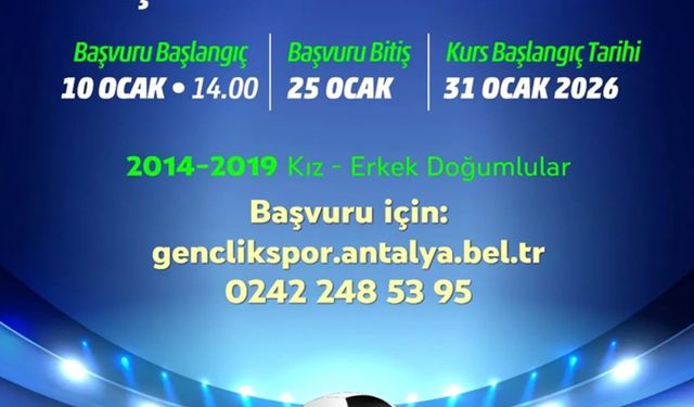 Futbol Akademisi kış dönemi kayıtları başlıyor