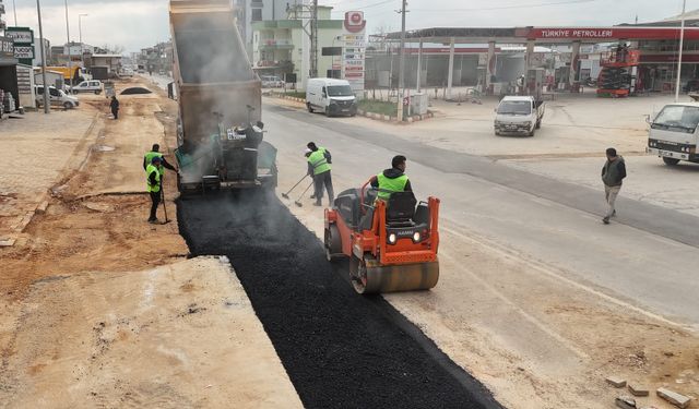 Kanalizasyon çalışması tamamlanan bölgelere asfalt