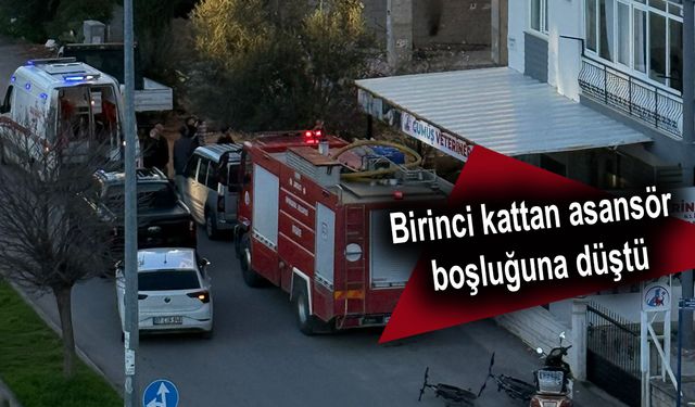Asansör boşluğuna düşen işçi yaralandı