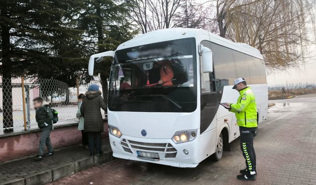 Okul servisleri denetlendi