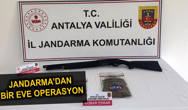 Antalya'da jandarma esrar ele geçirdi