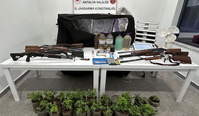 Alanya'da uyuşturucu üretimine operasyon