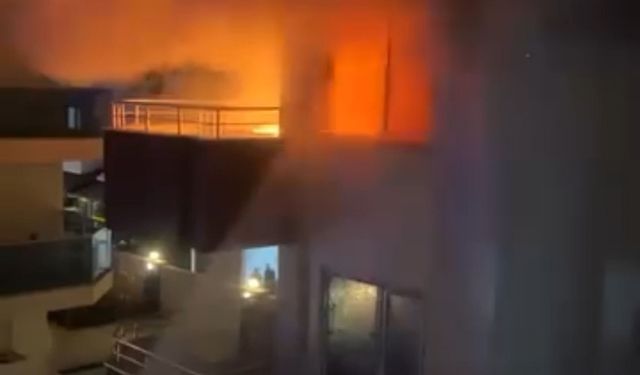 Alanya'da 5 katlı apartmanda yangın