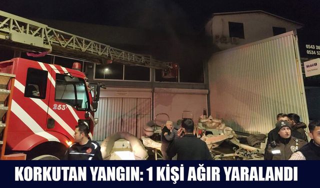 Manavgat'ta tekne bakım ve imalathanesinde yangın
