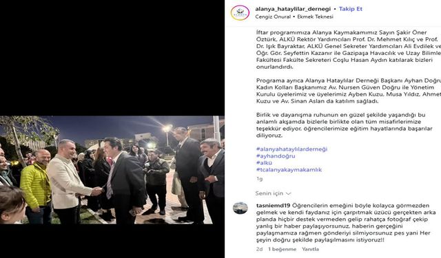 Alanya'da öğrencilerin emeğiyle reklam yapan dernek başkanı kim?