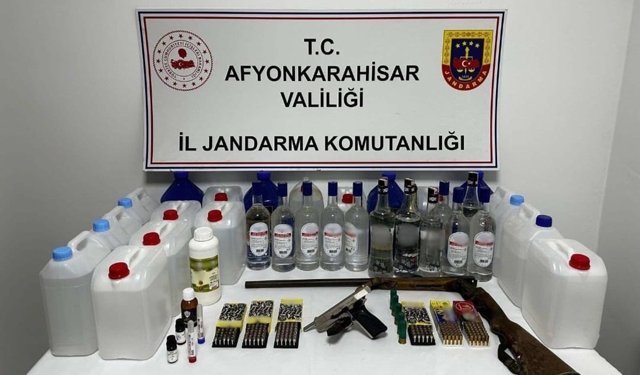 Jandarmadan sahte alkol baskını