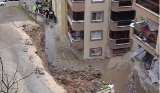 İstinat duvarı çöktü! 2 kattaki daireler tahliye edildi