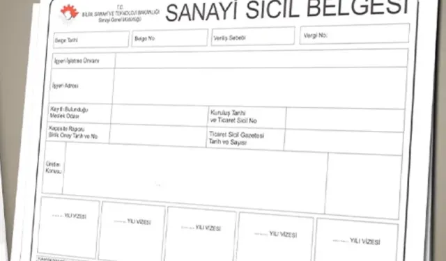Sanayi Sicil Tebliği yenilendi... Başvuru, kayıt ve geçerlilik şartlarında değişiklik