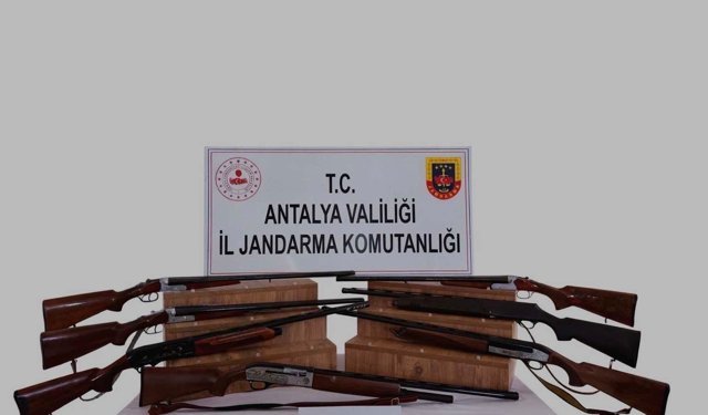 Antalya'da ruhsatsız silahlara yönelik operasyon: 7 adet av tüfeği ele geçirildi