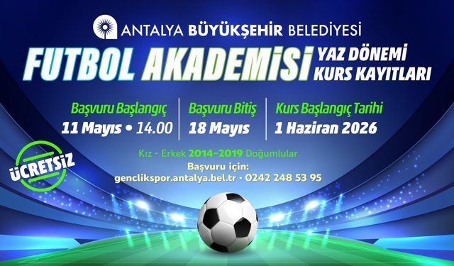 Antalya Büyükşehir Futbol Akademisi kayıtları başlıyor