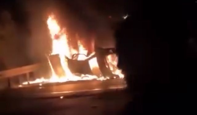 Alanya'da takla atan otomobil alev aldı: 2 ölü, 3 ağır yaralı