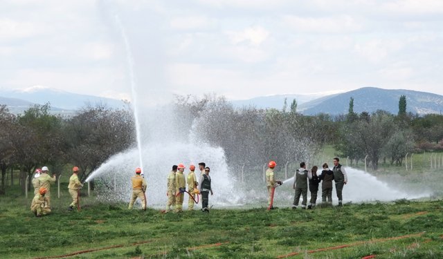 Burdur'da orman yangını tatbikatı