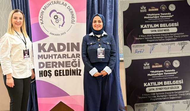 Alanya’dan iki kadın muhtar Elazığ’daki çalıştaya katıldı