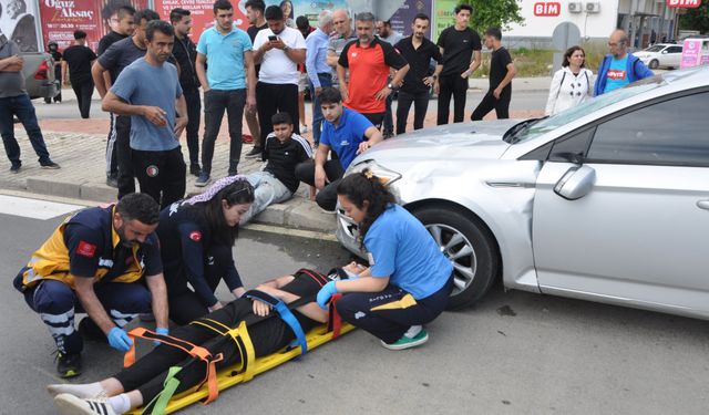 Gazipaşa'da otomobille motosiklet çarpıştı: 2 yaralı