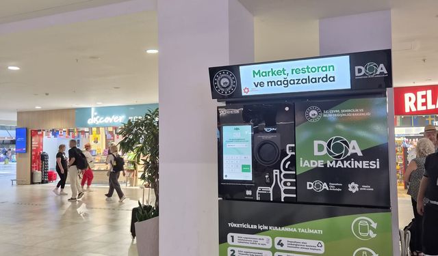 Antalya Havalimanı'nda depozito iade makineleri hizmete girdi