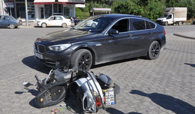 Gazipaşa'da kaza: Otomobille motosikletin çarpışmasında 1 yaralı