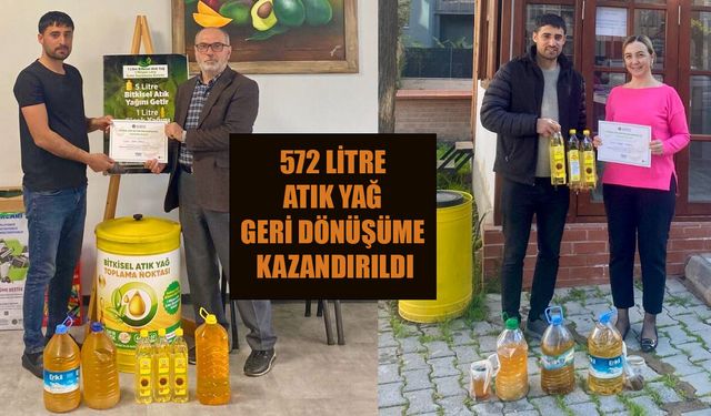 Alanya’da Atık Yağ Kampanyası rekor kırdı: 3 Ayda 572 litre toplandı