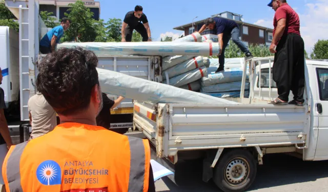 Gazipaşalı üreticilere naylon desteği