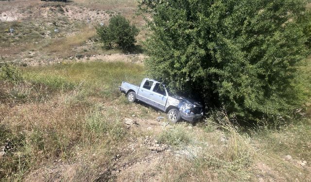 Kamyonet dereye uçtu: 2 yaralı