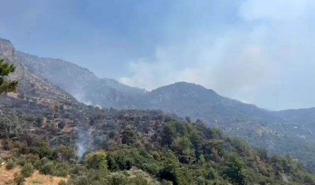 Antalya'daki orman yangınına müdahale ikinci günde de sürüyor