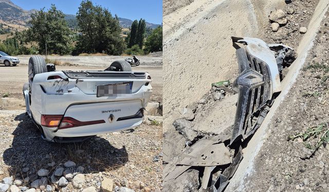Alanya'da korku dolu anlar: Aşırı hızlı araç takla attı