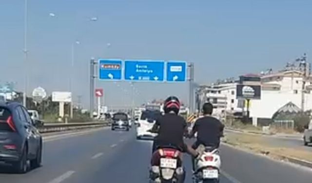 Motosikletlilerin tehlikeli yolculuğu