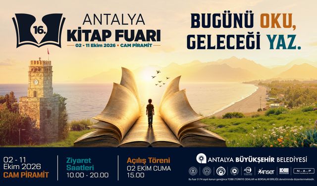 16. Antalya Kitap Fuarı 2 Ekim'de başlıyor